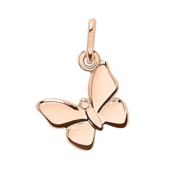 DoDo Charms "Schmetterling" Rg/ blau Email - DMC2022BFLYSEBL9R