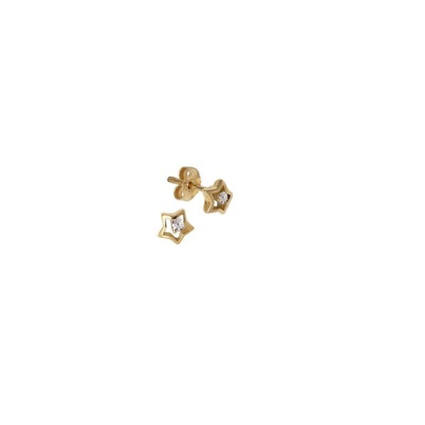  Ohrstecker 750 Stern Zirkonia - 