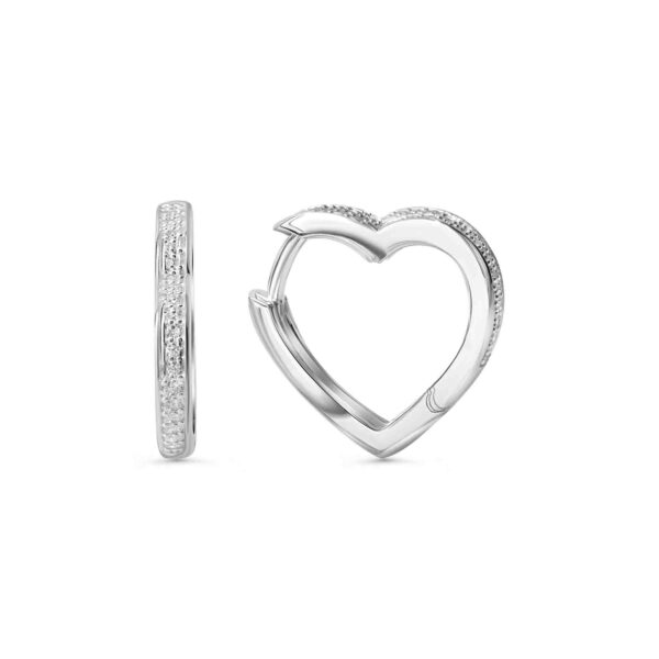 Creolen S.925 Zirkonia Herz -