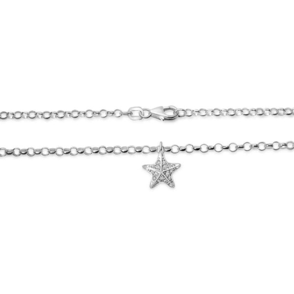  Fusskette S.925 Seestern Zirko - 
