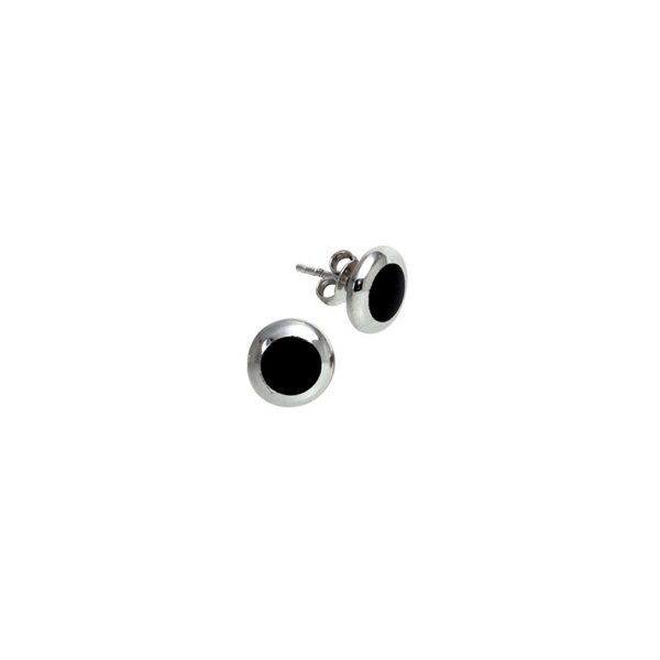  Ohrstecker S.925 Onyx 6,8mm - 