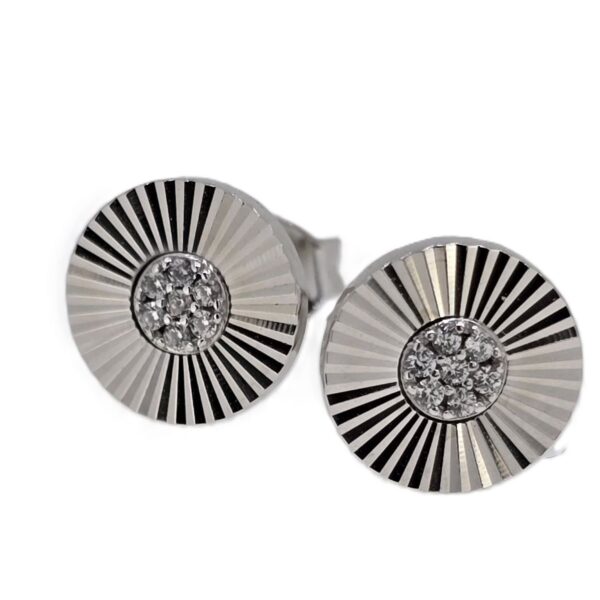 Ohrstecker S.925 rund Zirkonia - 